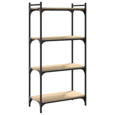 vidaXL Βιβλιοθήκη 4 Επιπέδων Sonoma Δρυς 60x30x120cm Επεξεργ. Ξύλο 1 τεμ.