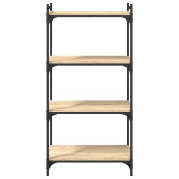 vidaXL Βιβλιοθήκη 4 Επιπέδων Sonoma Δρυς 60x30x120cm Επεξεργ. Ξύλο 1 τεμ.