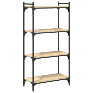vidaXL Βιβλιοθήκη 4 Επιπέδων Sonoma Δρυς 60x30x120cm Επεξεργ. Ξύλο 1 τεμ.