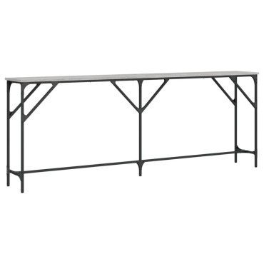 vidaXL Τραπέζι Κονσόλα Γκρι Sonoma 200x29x75cm Επεξεργασμένο Ξύλο 1 τεμ.