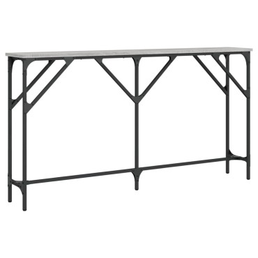 vidaXL Τραπέζι Κονσόλα Γκρι Sonoma 140x23x75cm Επεξεργ. από Ξύλο 1 τεμ.