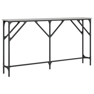 vidaXL Τραπέζι Κονσόλα Γκρι Sonoma 140x23x75cm Επεξεργ. από Ξύλο 1 τεμ.