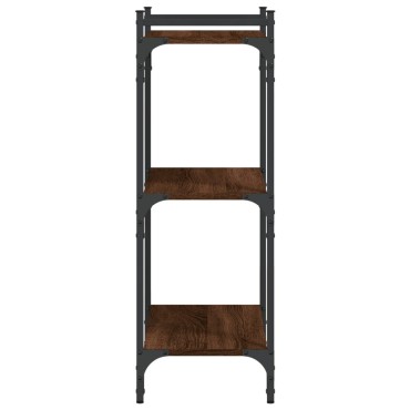 vidaXL Βιβλιοθήκη 3 Επιπέδων Καφέ Δρυς 60x30x86cm Επεξεργ. Ξύλο 1 τεμ.