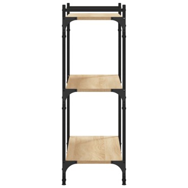 vidaXL Βιβλιοθήκη 3 Επιπέδων Sonoma Δρυς 80x30x86cm Επεξεργ. Ξύλο 1 τεμ.