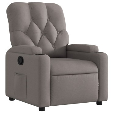 vidaXL Πολυθρόνα Ανακλινόμενη Taupe Υφασμάτινη 74x86,5x93,5cm 1 τεμ.