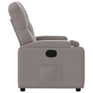 vidaXL Πολυθρόνα Ανακλινόμενη Taupe Υφασμάτινη 74x86,5x93,5cm 1 τεμ.