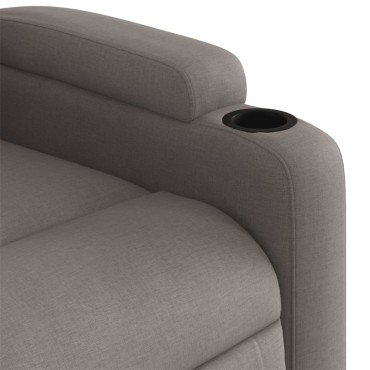vidaXL Πολυθρόνα Ανακλινόμενη Taupe Υφασμάτινη 74x86,5x93,5cm 1 τεμ.