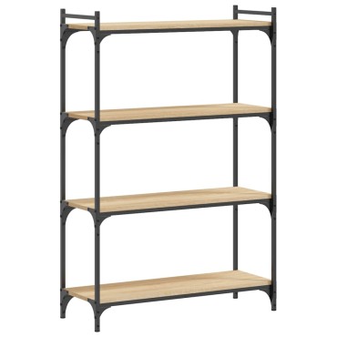 vidaXL Βιβλιοθήκη 4 Επιπέδων Sonoma Δρυς 80x30x120cm Επεξεργ. Ξύλο 1 τεμ.