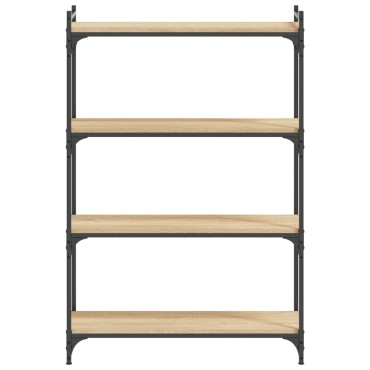 vidaXL Βιβλιοθήκη 4 Επιπέδων Sonoma Δρυς 80x30x120cm Επεξεργ. Ξύλο 1 τεμ.