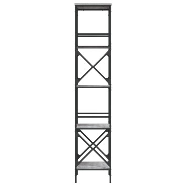 vidaXL Βιβλιοθήκη 5 Επιπέδων Γκρι Sonoma 59x35x171cm Επεξ. Ξύλο 1 τεμ.