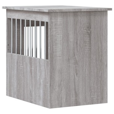 vidaXL Κλουβί Σκύλου Γκρι Sonoma 45x62x59 εκ. από Επεξεργ. Ξύλο