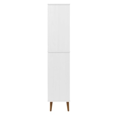 vidaXL Βιβλιοθήκη MOLDE Λευκή 85x35x170,5cm από Μασίφ Ξύλο Πεύκου 1 τεμ.