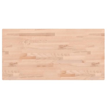 vidaXL Επιφάνεια Τραπεζιού Ορθογώνια 80x40x1,5cm Μασίφ Ξύλο Οξιάς 1 τεμ.
