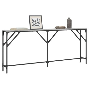 vidaXL Τραπέζι Κονσόλα Γκρι Sonoma 180x23x75cm Επεξεργασμένο Ξύλο 1 τεμ.