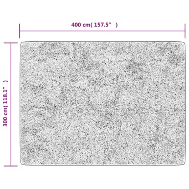 vidaXL Χαλί Πλενόμενο Αντιολισθητικό Γκρι 400x300cm