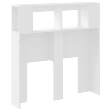 vidaXL Κεφαλάρι Κρεβατιού με LED Λευκό 100x18,5x103,5cm Επεξεργ. Ξύλο 1 τεμ.