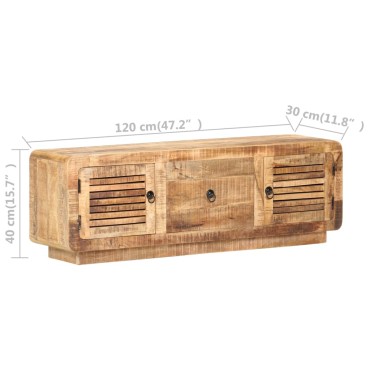 vidaXL Έπιπλο Τηλεόρασης 120x30x40cm από Ακατέργαστο Ξύλο Μάνγκο