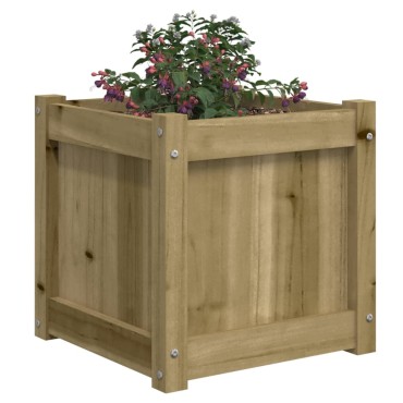 vidaXL Ζαρντινιέρα 40 x 40 x 40 εκ. Εμποτισμ. Ξύλο Πεύκου