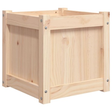 vidaXL Ζαρντινιέρα 40 x 40 x 40 εκ. από Μασίφ Ξύλο Πεύκου