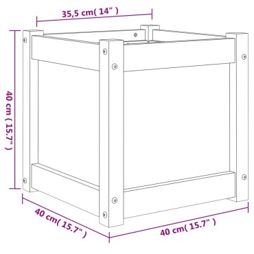 vidaXL Ζαρντινιέρα 40 x 40 x 40 εκ. από Μασίφ Ξύλο Πεύκου