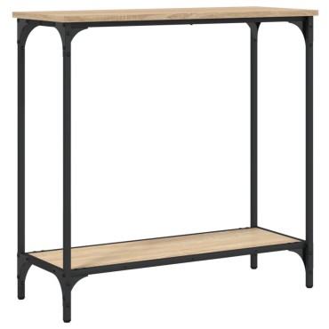 vidaXL Τραπέζι Κονσόλα Sonoma Δρυς 75x30,5x75cm Επεξεργ. Ξύλο 1 τεμ.