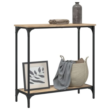 vidaXL Τραπέζι Κονσόλα Sonoma Δρυς 75x30,5x75cm Επεξεργ. Ξύλο 1 τεμ.