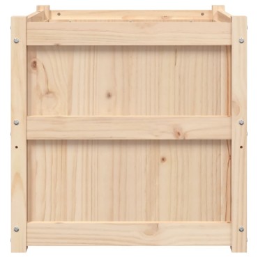 vidaXL Ζαρντινιέρα 60 x 60 x 60 εκ. από Μασίφ Ξύλο Πεύκου