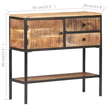 vidaXL Κονσόλα 85x30x80cm από Ακατέργαστο Ξύλο Μάνγκο 1 τεμ.