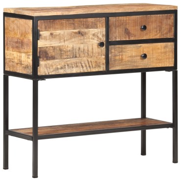vidaXL Κονσόλα 85x30x80cm από Ακατέργαστο Ξύλο Μάνγκο 1 τεμ.