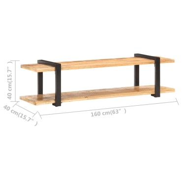 vidaXL Έπιπλο Τηλεόρασης 160x40x40cm Μασίφ Ακατέργαστο Ξύλο Μάνγκο