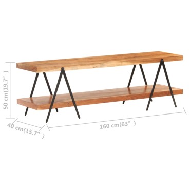 vidaXL Έπιπλο Τηλεόρασης 160x40x50cm από Μασίφ Ξύλο Ακακίας