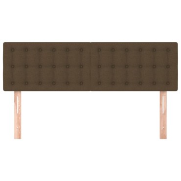 vidaXL Κεφαλάρια Κρεβατιού 2 τεμ. Σκ. Καφέ 72x5x78/88cm Υφασμάτινα