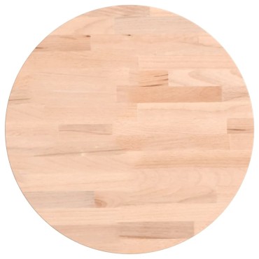 vidaXL Επιφάνεια Τραπεζιού Στρογγυλή 30x4cm Μασίφ Ξύλο Οξιάς 1 τεμ.