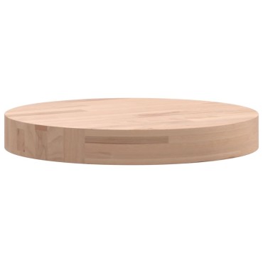 vidaXL Επιφάνεια Τραπεζιού Στρογγυλή 30x4cm Μασίφ Ξύλο Οξιάς 1 τεμ.