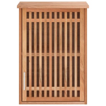 vidaXL Ντουλάπι Μπάνιου Επιτοίχιο 42x23x60cm από Μασίφ Ξύλο Καρυδιάς 1 τεμ.