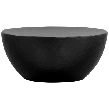 vidaXL Τραπεζάκι Σαλονιού Hammered Μαύρο 70x30cm από Αλουμίνιο 1 τεμ.