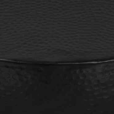 vidaXL Τραπεζάκι Σαλονιού Hammered Μαύρο 70x30cm από Αλουμίνιο 1 τεμ.