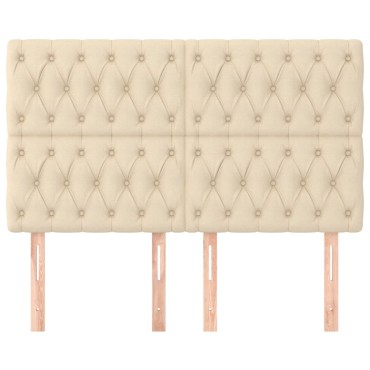 vidaXL Κεφαλάρια Κρεβατιού 4 τεμ. Κρεμ 72x7x78/88cm Υφασμάτινο