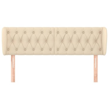 vidaXL Κεφαλάρι με Πτερύγια Κρεμ 147x23x78/88cm Υφασμάτινο 1 τεμ.