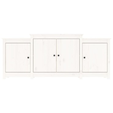 vidaXL Μπουφές Λευκός 164x37x68cm από Μασίφ Ξύλο Πεύκου 1 τεμ.