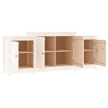 vidaXL Μπουφές Λευκός 164x37x68cm από Μασίφ Ξύλο Πεύκου 1 τεμ.