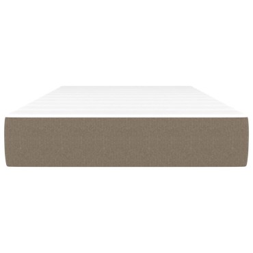 vidaXL Στρώμα με Pocket Springs Taupe 100x200x20cm Υφασμάτινο 1 τεμ. - Μονό