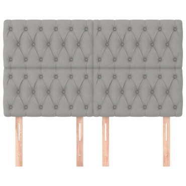 vidaXL Κεφαλάρια Κρεβατιού 4 τεμ. Αν. Γκρι 72x7x78/88cm Υφασμάτινο