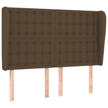 vidaXL Κεφαλάρι με Πτερύγια Σκούρο Καφέ 147x23x118/128cmΥφασμάτινο 1 τεμ.
