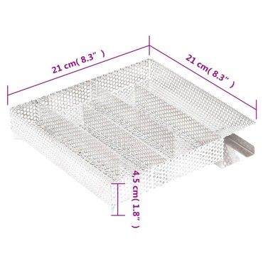 vidaXL Γεννήτρια Ψυχρού Καπνού 5 Θαλάμων 21 εκ. από Ανοξείδωτο Ατσάλι