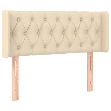 vidaXL Κεφαλάρι με Πτερύγια Κρεμ 93x16x78/88cm Υφασμάτινο 1 τεμ.