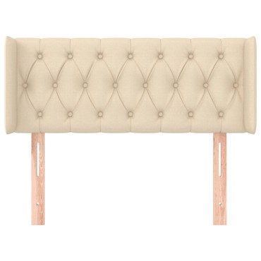 vidaXL Κεφαλάρι με Πτερύγια Κρεμ 93x16x78/88cm Υφασμάτινο 1 τεμ.