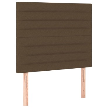 vidaXL Κεφαλάρια Κρεβατιού 2 τεμ. Σκ. Καφέ 100x5x78/88cm Υφασμάτινο