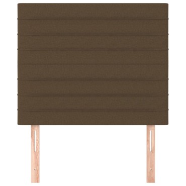 vidaXL Κεφαλάρια Κρεβατιού 2 τεμ. Σκ. Καφέ 100x5x78/88cm Υφασμάτινο
