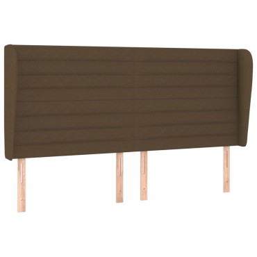 vidaXL Κεφαλάρι με Πτερύγια Σκούρο Καφέ 203x23x118/128cm Υφασμάτινο 1 τεμ.